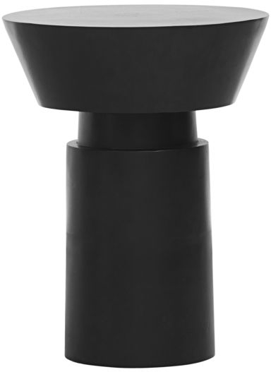 Sidebord House Doctor Nanded ø40   H50 Cm Aluminium Sort Antik Hjørne- Og Bakkebord