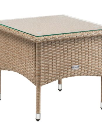 Sidebord   Polyrattan Grå-beige 50x50x45cm