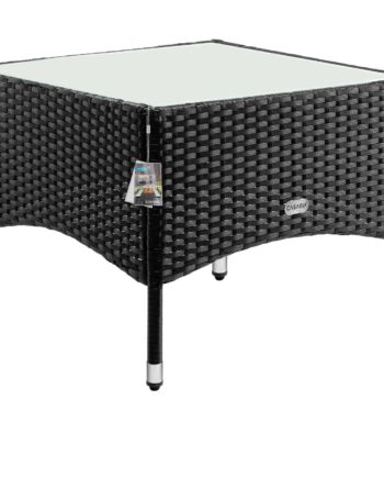 Sidebord   Polyrattan Sort 58x58x42 Cm