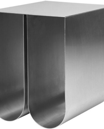 Sidebord Sengebord Kristina Dam Curved Sort Pulverlakeret Stål Nordisk Minimalisme