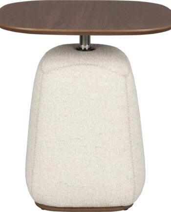 Sidebord   Småbord Dutchbone Shelly   Mudderbrun Mdf Med Finérfinish Og Rustfrit Stål 48x48x51   Cm