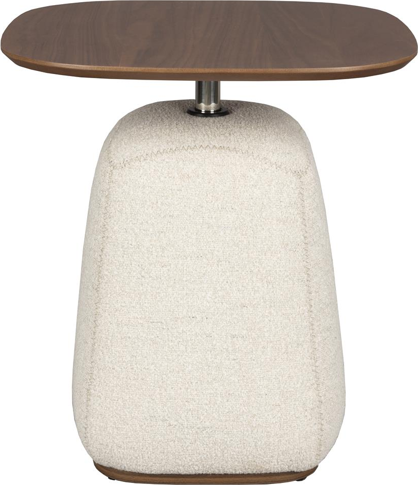 Sidebord Småbord Dutchbone Shelly Mudderbrun Mdf Med Finérfinish Og Rustfrit Stål 48x48x51 Cm