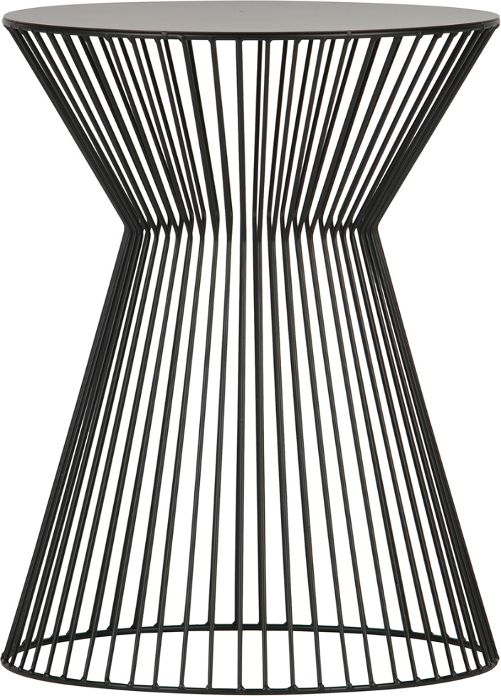 Sidebord Woood Suus   Lille Metalbord ø35   H46 Cm  Mat Sort