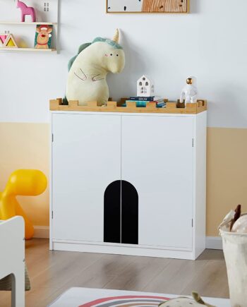 Skab Til Børneværelset Med Tårn  30   87   86 Cm  Hvid
