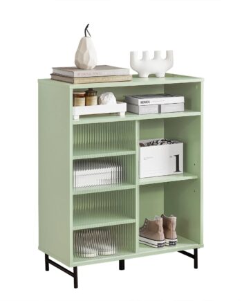 Skænk   Reol   Chic Design  70x33x90 Cm  Fås   Grøn Og Hvid  Grøn