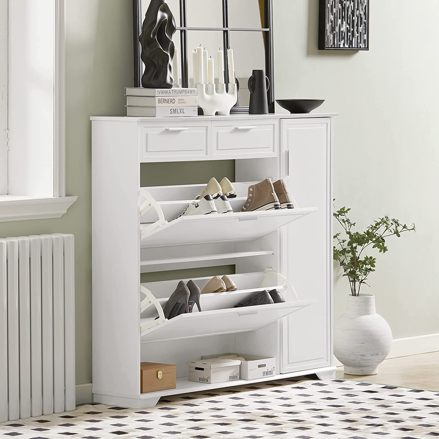 Skoskab   Skandinavisk Design  120   26   111 Cm  Hvid