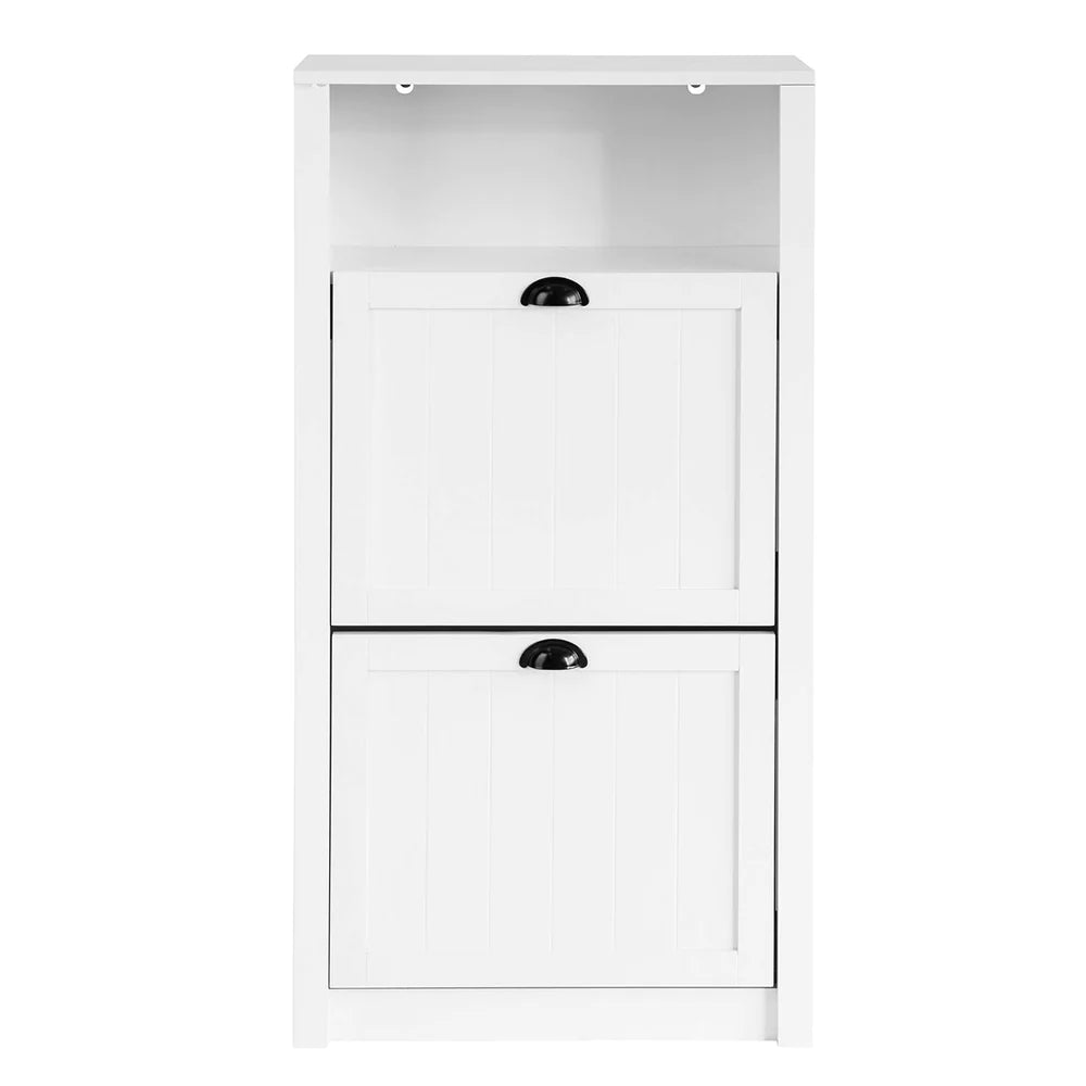 Skoskab Med Vippefunktion   Skandinavisk Stil  60   24   110 Cm  Hvid