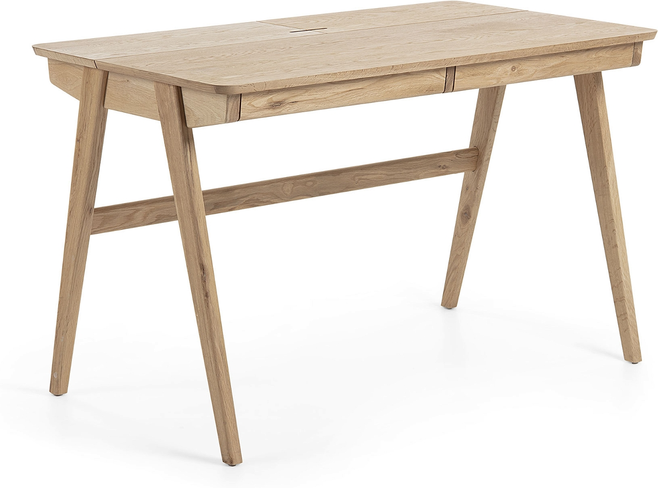 Skrivebord Kave Home Julia   Massivt Asketræ Natur 120x65x75 Cm