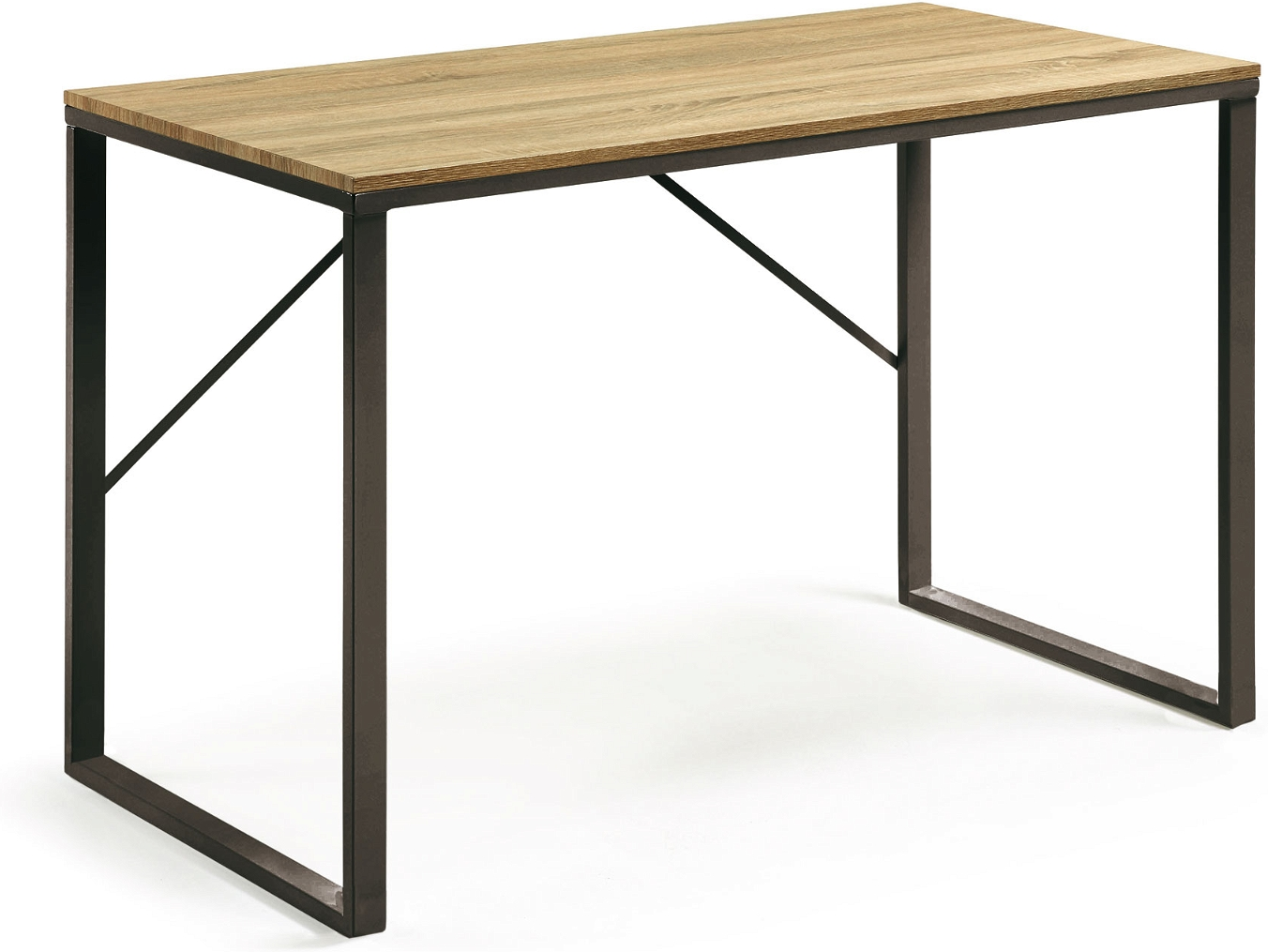 Skrivebord Kave Home Talbot 120x60 Cm Natur Sort Nordisk Kontorbord Mdf Stålstel