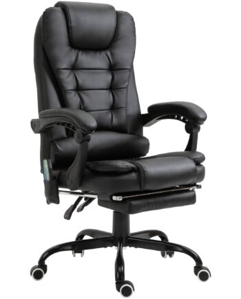 Skrivebordsstol Med   Massagepunkter  Højdejusterbar Drejestol Med Integreret Fodstøtte  67   79   111-121 Cm