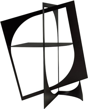 Skulptur Kristina Dam Frame   Sort Pulverlakeret Stål Indendørs Sidebord Og Haveskulptur 80ã 50ã 60 Cm