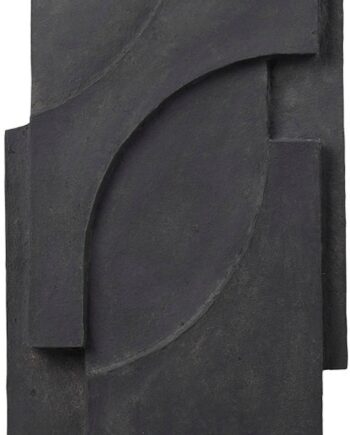 Skulptur Kristina Dam Serif   Papirmasse Mørk Grå 6x38x42 Cm