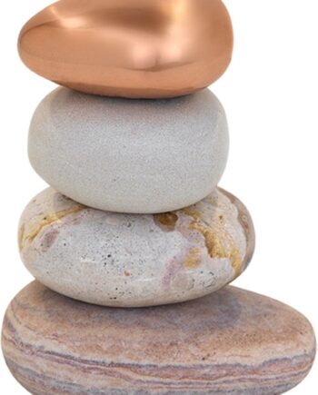 Skulptursæt Kristina Dam Rock Pile Sculpture Multifarvet Sten Metal Marmor H11xb25xl36 Cm
