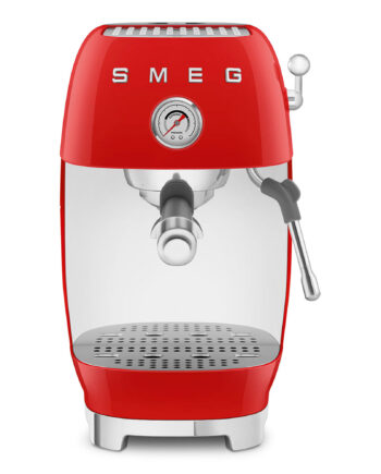 Smeg Manuel Espressomaskine Med Cold Brew  Rød