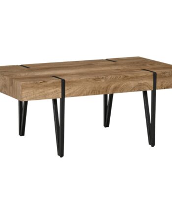 Sofabord   Industriel Stil  105 Cm   60 Cm   42 Cm  Sort   Brun