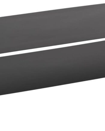 Sofabord Kaffebord Kave Home Azisi 140x60x36 Cm Pulverlakeret Mat Sort Stål Industriel Med Underhylde