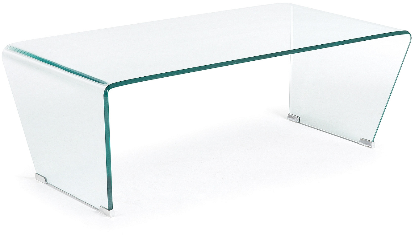 Sofabord Kaffebord Kave Home Burano   Klart Hærdet Glas 120x60x40 Cm