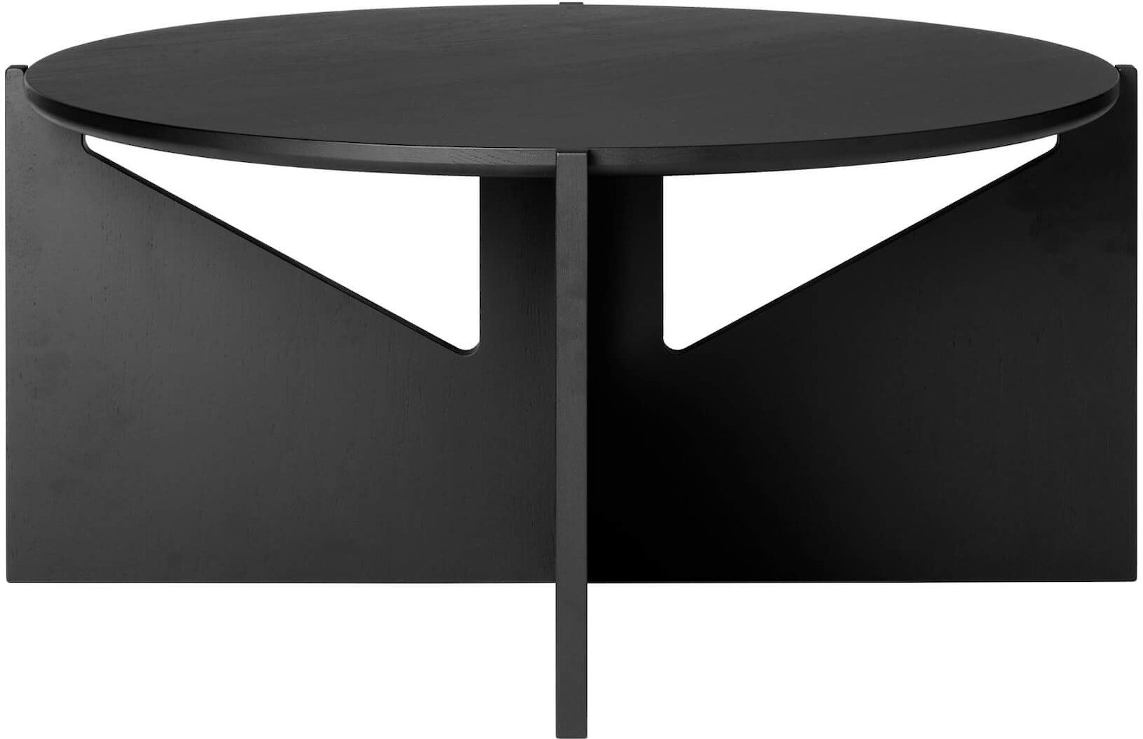 Sofabord Kristina Dam Simple Sort Eg ø78   H36 Cm