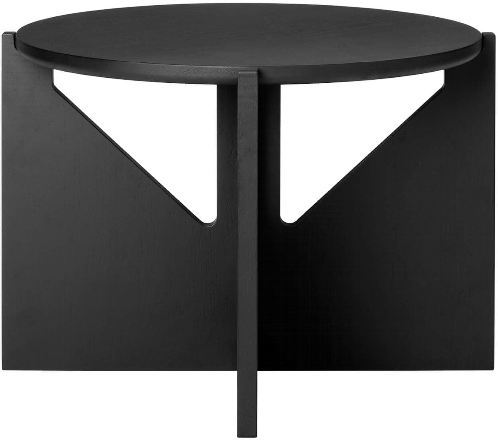 Sofabord Kristina Dam Simple Sortbejdset Egetræ ø52   H36 Cm