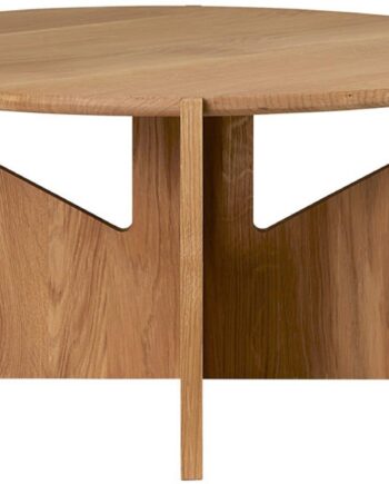 Sofabord Loungebord Kristina Dam Simple   ø78   H36 Cm Mørk Natur Eg