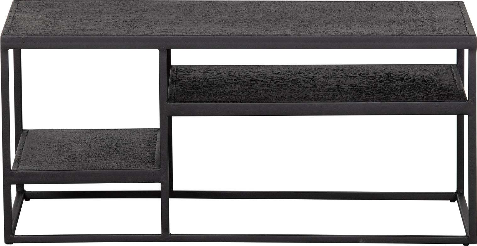 Sofabord   Loungebord Woood Febe   Sort Metal  Uv-beskyttet  Ind- Og Udendørs  H40   B90   D45 Cm
