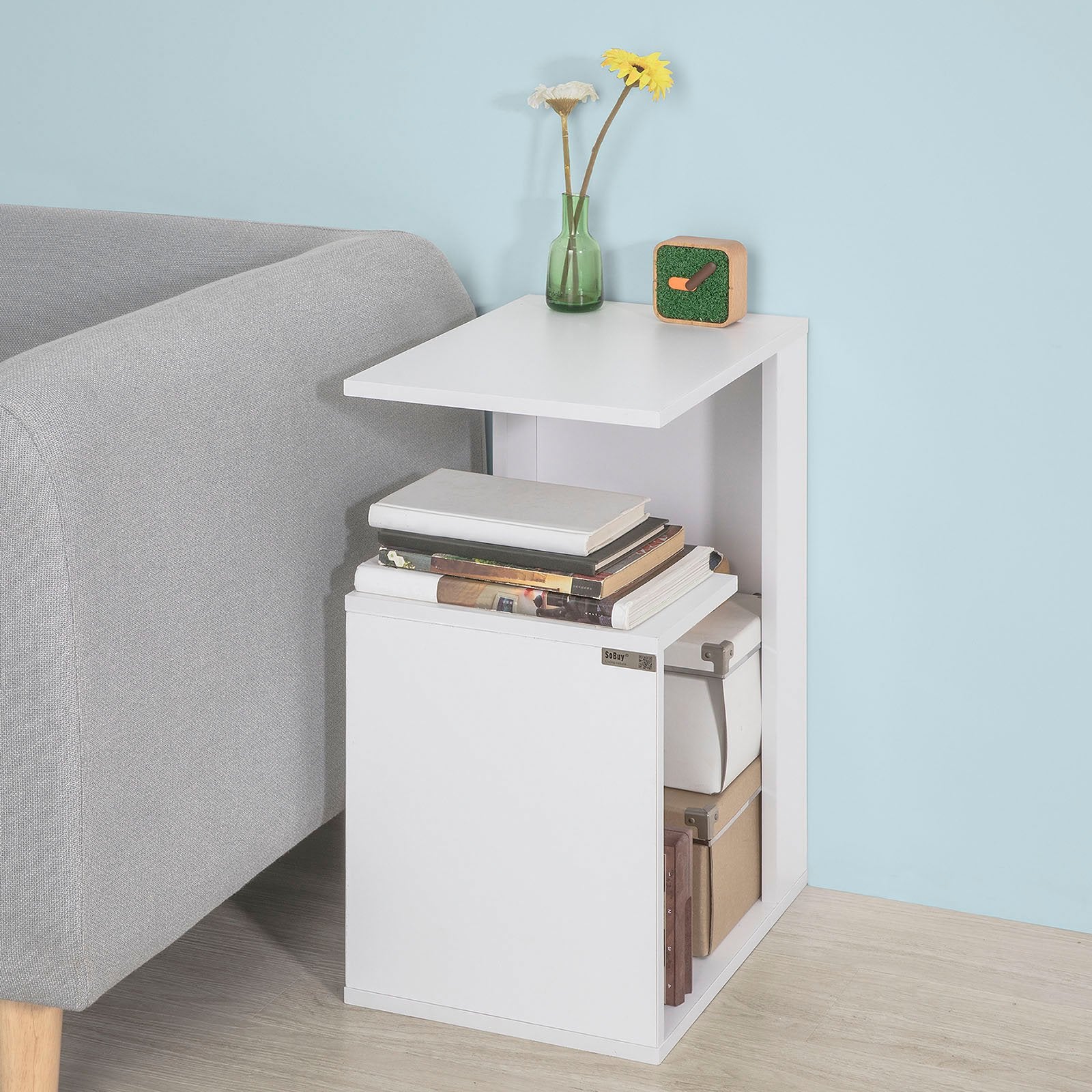 Sofabord   Sidebord   Moderne Stil  : B30   D40   H60 Cm  Hvid