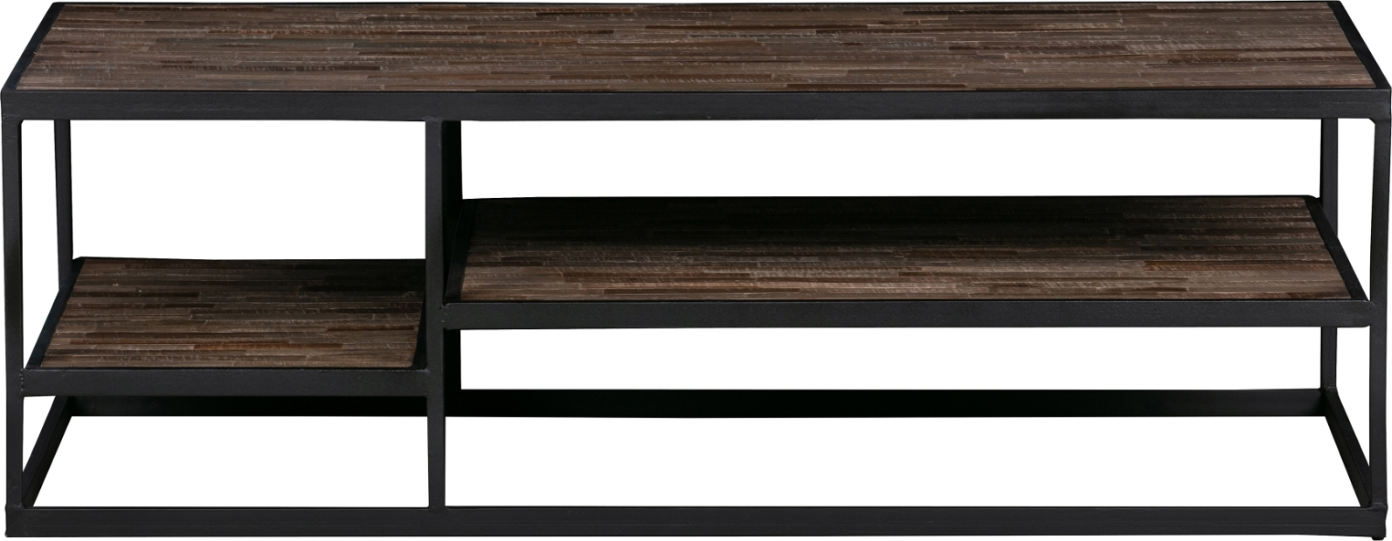 Sofabord Woood Vic  Genbrugsteak   Sort Jernbase  120ã 60ã 40 Cm