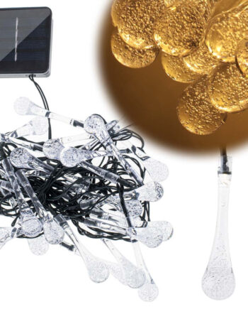Solcelledrevne Istaplys Til Haven   5m 30led Varm Hvid