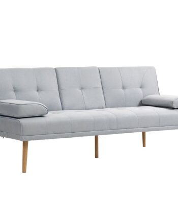 Sovesofa   -personers Sofa  Sovesofa Med Klapbord  Kopholder  Sovesofa Med Linnedlook  Gæsteseng Til Stuen  Lysegrå