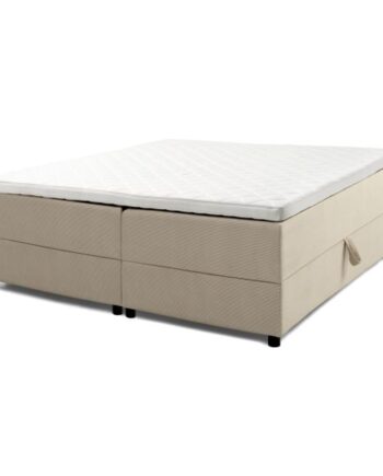 Space Dreams Sengebund     Opbevaring     Topmadras Beige Velour Og Sort Træ  200x160