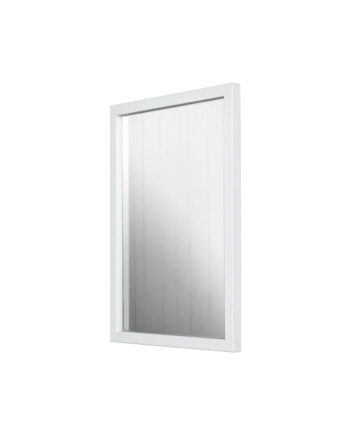 Spinder Design Rektangulær Senza Vægspejl Spejlglas Og Hvid Stål  55x40