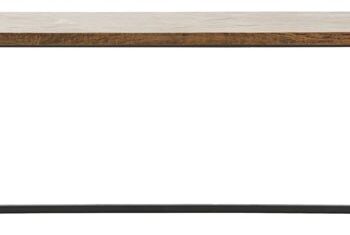 Spisebord House Doctor Kant Mangotræ Metal 240x90 Cm Mørkebrun Sort