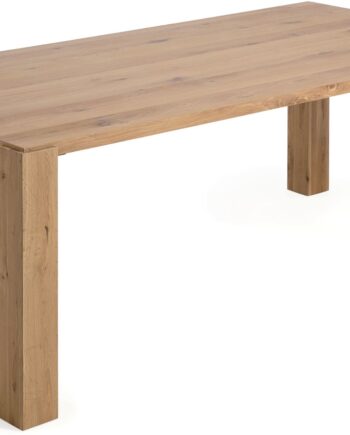 Spisebord Kave Home Deyanira 220x110 Cm Egetræsfiner Massivt Egetræsben Rustik Natur Til   Personer