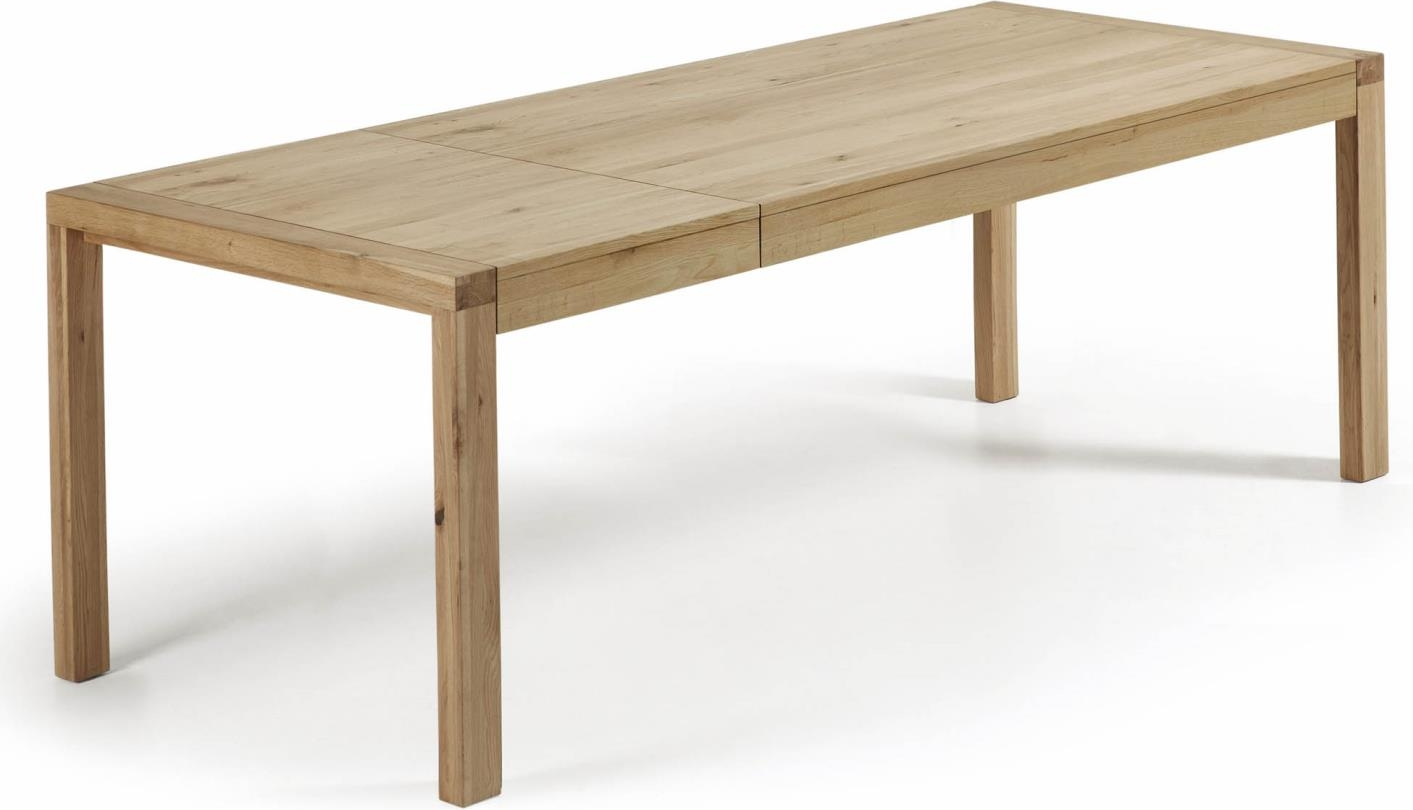 Spisebord Med Udtræk Kave Home Briva 200x100 Cm Natur Egetræ