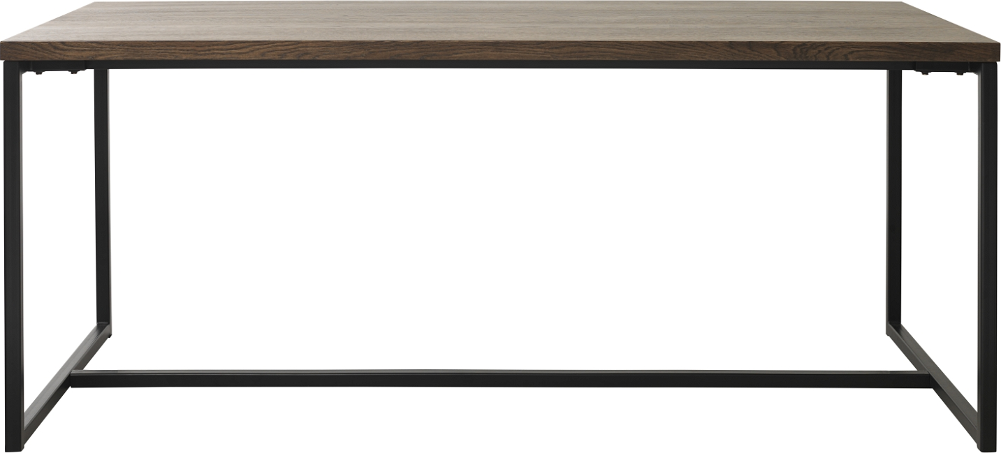 Spisebord Nordique Design Rivoli  180ã 90 Cm  Røget Egetræ   Sort Metal