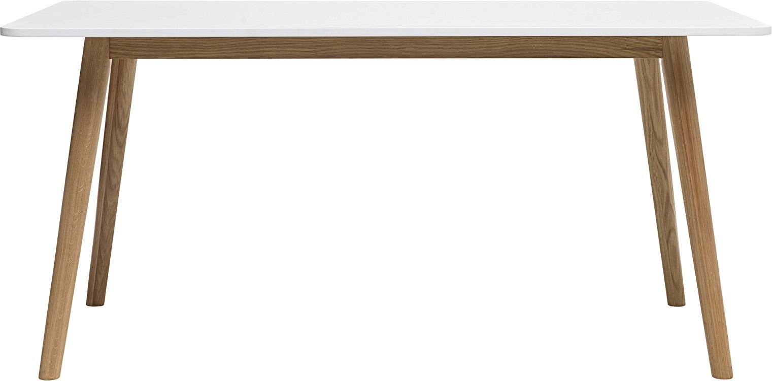Spisebord Nordique Design Turin   Massivt Egetræ Og Hvid Mdf  160ã 90ã 75 Cm