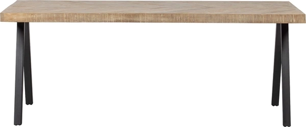 Spisebord Woood Tablo Plankebord Mangotræ Sildebensmønster Natur 180x90 Cm