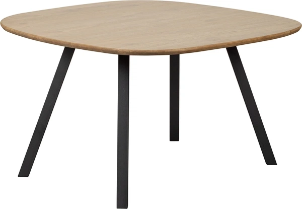 Spisebord Woood Tablo Rundt Plankebord   Fsc-certificeret Eg ø130   H75 Cm Med Sorte Metalben