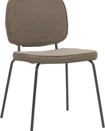 Spisebordsstol House Doctor Carma   Spisestuestol   Mørk Sand Polyester Med Stålben