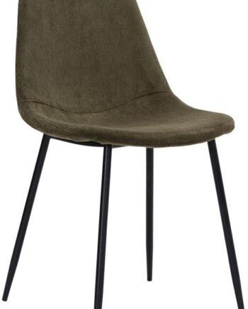 Spisebordsstol House Doctor Found   Grøn Fløjl Med Stålstel H83 5xb43xd53 Cm