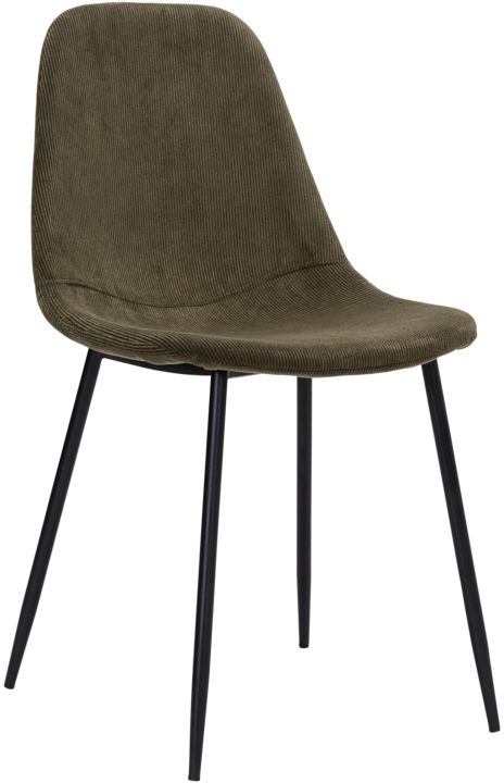 Spisebordsstol House Doctor Found Grøn Fløjl Med Stålstel H83 5xb43xd53 Cm