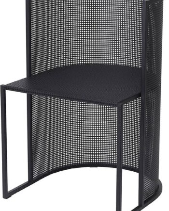 Spisebordsstol Kristina Dam Bauhaus Med Armlæn Sort Rustfrit Stål Indendørs Udendørs H77ã B51ã L53