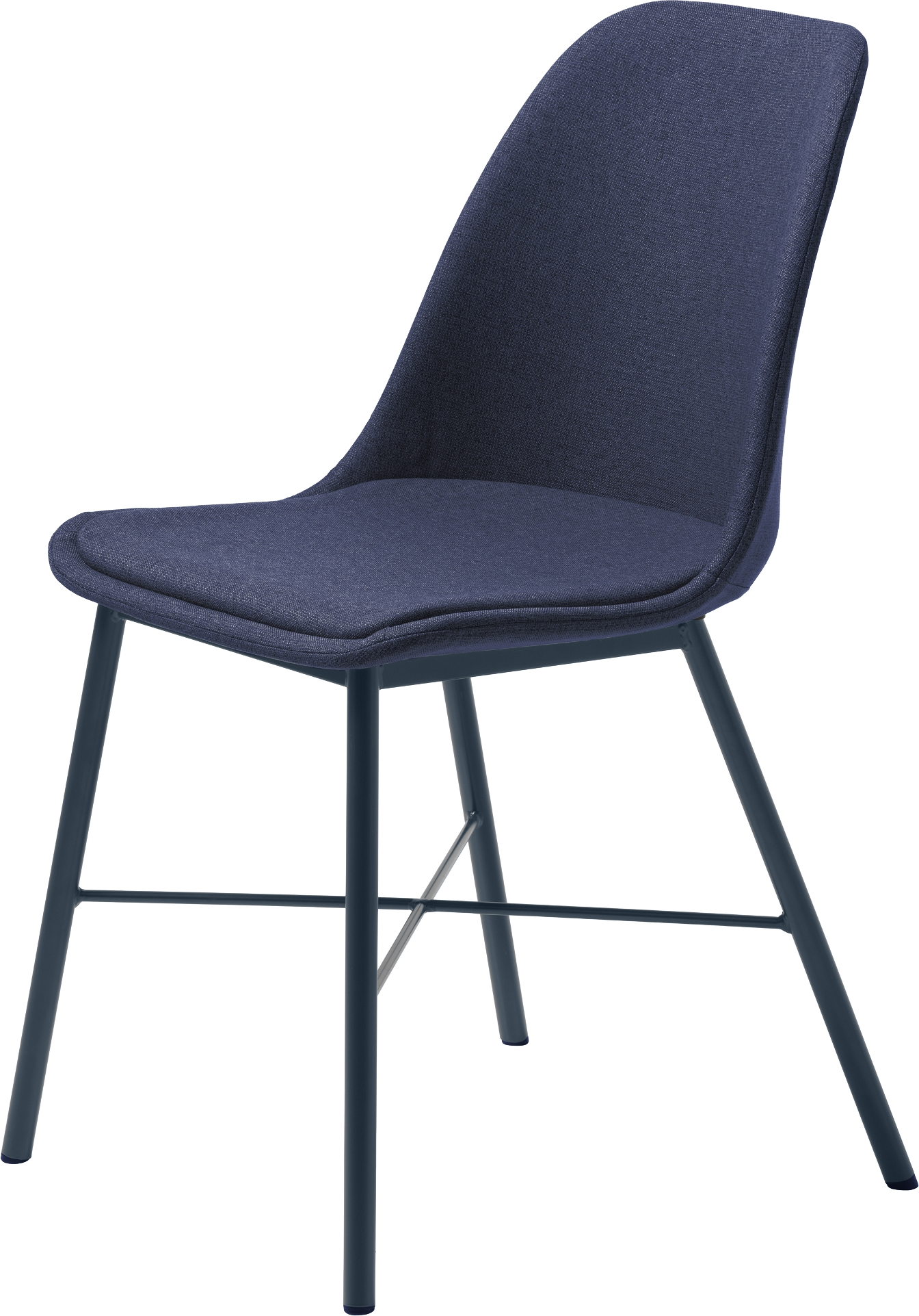 Spisebordsstol Nordique Design Whistler Petroleumsblå Polyesterstof   Metalben H83xb47 Cm
