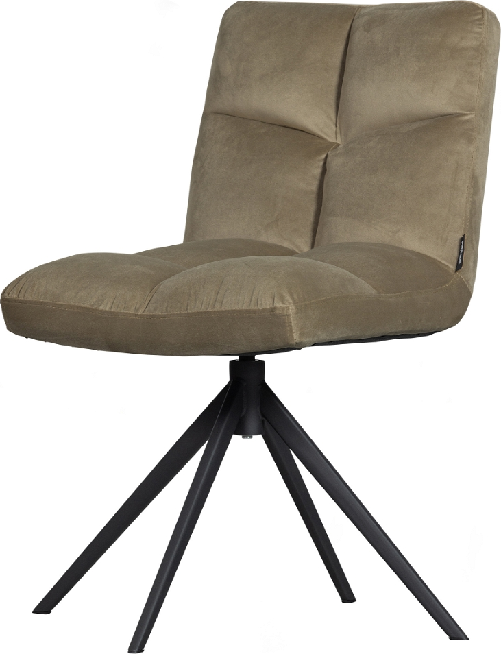 Spisebordsstol Woood Exclusive Vinny Mørkegrøn Mat Fløjl Med Drejefod H80ã B45ã D48 Cm