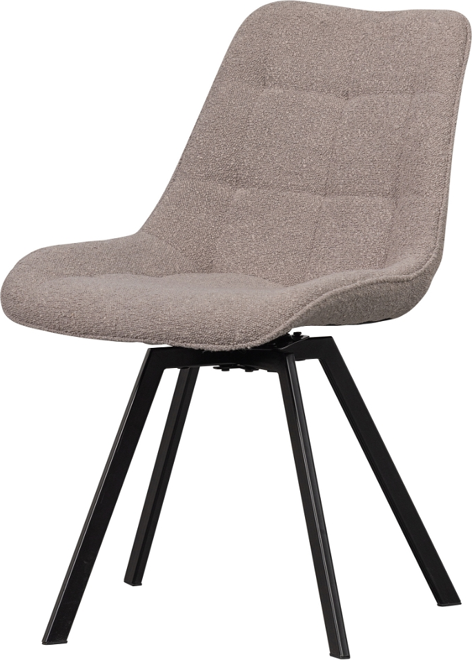 Spisebordsstol Woood Sutton Drejelig Base Sort Bouclépolstring H86ã B51ã D61cm