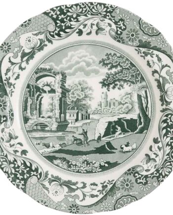 Spode Heritage Green Italian Tallerken 27 Cm  Grøn Hvid
