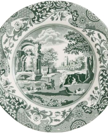 Spode Heritage Green Italian Tallerken 20 Cm  Grøn Hvid