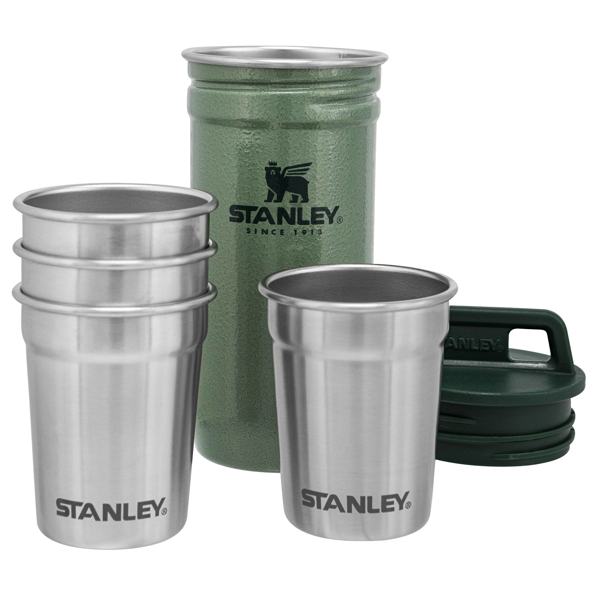 Stanley Pre-party-sæt Med Shotglas Hammertone Green