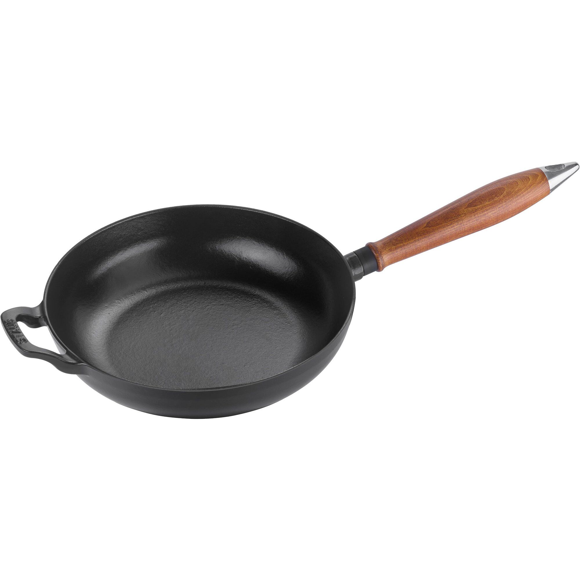 Staub Vintage Stegepande Med Træhåndtag 24 Cm