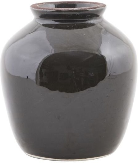Stentøjsvase House Doctor Shine Sort ø12ã H14 Cm